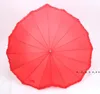 Röd hjärta form paraply romantisk parasoll långhanterade paraplyer för bröllopsfoto rekvisita-paraply Alla hjärtans dag gåva Seaway llf14062