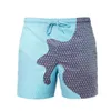 Color-Shanging Beach Shorts Быстрые сухие Мужчины Купальники Пляжные брюки Теплый цвет обесцвечивание Boardshort для плавания Serfing Dropship