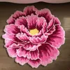 Chinese style red peony flower carpet thick livingroom and bedroom area rug pink door mats Wedding parlor hallway rugs 220301