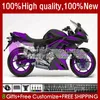 Motorcycle Fairings Kit For KAWASAKI NINJA 650R ER6 F 650 R ER 6 F ER6F 06 07 08 Bodywork 6No.26 650R-ER6F 650-R 06-08 ER-6F ER 6F 2006 2007 2008 OEM ABS Bodys glossy purple