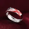 Klusterringar älskling i Franxx 02 ring silver öppen halloween cosplay smycken anime fandom present240z