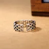 Hollow Square Silver chain Band Rings open adjustable Knot Finger Ring Fashion Jewelry for women men Will and sandy
