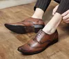 Große Größe Oxfords Leder Männer Schuh Ganze Schnitt Mode Lässig Spitzschuh Formale Business Männliche Hochzeitskleid Schuhe