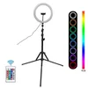 Verlichting 10 inch 26cm LED Ring Licht Telefoon Houder Photography Vul Tripod Dimbare RGB Selfieremote voor Foto's Video