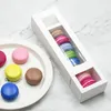 2021 Macaron Box 2 Размеры Бумага Шоколадное печенье Маффин Коробки Упаковка Праздник Подарок Домашние принадлежности