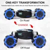 RC Araba 4WD R Kontrol Dublör Araba Jest İndüksiyon Büküm Off-Road Araç Drift RC Oyuncaklar Işık Müzik ile 211029