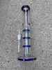 10 inch Multi Color Heady Bong Blue Green Glass Water Pipe Bongs Three Layers Filter Hookah Beaker Bong 14MM Bowl