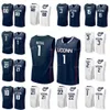 NIK1 NCAA COLLEGE UCONN Huskies Basketball Jersey 45 Omotayo Aiyegbusi 5 Исаия Уэйли 12 Драммонд 15 Уокер 34 Аллен 22 Гей.