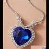 Pendant Necklaces & Pendants Jewelrylove Of Heart Diamond Sapphire Crystal Chain Jack And Rose Memory Necklace Ps0756 Drop Delivery 2021 Hs74