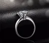 Panash 925 Srebrny pierścień srebrny pierścień biżuteria Pierścionki ślubne Pierścionki Women Dam Lady Prezent 8 mm 2ct Sona Diamond J0175999414