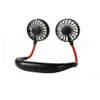 Main libre ventilateur sport Portable USB Rechargeable double Mini refroidisseur d'air été cou suspendu ventilateur fête faveur mer expédition ZZF8787