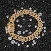 THE BLING KING 12mm Bling S-Link Miami Cuban Bracelets Gold Color Full Iced s Hiphop Mens Bracelet Fashion Jewelry 211124