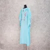 Turquoise Bikini Cover-ups Bohemian Printed Summer Beach Dress Cotton Tunic Women Plus Size Beachwear Robe De Plage N922 Women's Swimwear