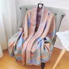 厚いカシミヤパシュミナスカーフ女性の高級ブランド毛布ショール折りたたみハハブBufanda女性デザインHeadkerchief Echarpe 180x65cm