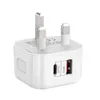 20W Super Fast Quick Chargers Type C PD USB-C Väggladdare LED EU US UK Power Adapter för iPhone Samsung Huawei Xiaomi med låda