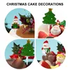 Juldekorationer 6PCs Förtjusande form Design Cake Topper Kreativ prydnad Bakning