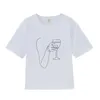 Toppies été abstrait personnage T-shirt couverture en coton T-shirt à manches courtes impression 210623