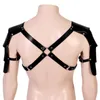 Belts Adjustable Sex Cosplay Costumes Sexy Women Mature Men Gentleman Leather Body Chest Harness Belt Punk Fancy Clothing Accessor2182419