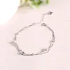 Star Bracelet S925 Dubbele laag Transfer kralen Kleine verse ornamenten Eenvoudige Koreaanse versie van Student Silver Jewelry Bangle