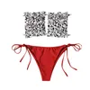 Maillots de bain pour femmes Bikinis Set Push Up Soutien-gorge Qualité Vache Imprimer Tube Top Taille Haute Sexy Bikini Micro String Brésilien 2021