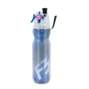 Double-Wall Insulated Bottle, 600ml Misting Water Bottle, FDA Approved BPA-Free 20 oz