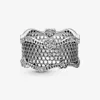 100% 925 Sterling Silver LOVE Pave Coeurs Bague En Dentelle Pour Les Femmes De Mariage Bagues De Fiançailles Bijoux De Mode