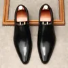 Homens de luxo vestido sapatos de couro genuíno apontado toe mocassins de casamento marrom negro negro escritório escorregar formal em sapatos mens