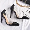 Dress Shoes 2022 Sexy Pointed Toe Party Women Pumps Pvc Transparent High Heels Ladies Thin Sandalias De Las Mujeres