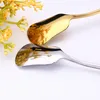 Utensils Ice Cream Spoons Stainless Steel Plated Dessert Scoop Coffee Stirring Spoon 140 Z2