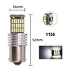 1156 1157 BA15S Ampoules LED Lights de voiture Tournage Signal Reverse Frein Lumière R5W 4014 LED 12V DC Automobiles Lampe rouge blanc jaune