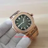 MPF Watch 5711 cal.324 Movement 40.5mm Perfect Rose Gold Green Dial Stainless Sapphire Transparent mechanical Automatic Mens waterproof Wristwatches watches
