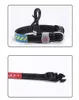 LED Dog Collar USB Uppladdningsbar Mycket synlig Blinkande 4 Färg 3 Storlekar Vattentålig Julljus Läder Nylon Katt Dogg Bone Paw Seal Collar för hundar Svart l