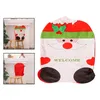 Capas de cadeira capa de Natal decorativa x-mas-camurça reutilizável Papai Noel para a sala de jantar em casa da cozinha