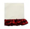 Christmas Decorations Sublimation Linen Chair Cover with Red Side 17.5*20.6inch Thermal Transfer Blank Cushions Heat Printing Festival Decors A02