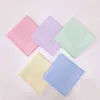 10 unids / lot satin algodón Pañuelo de algodón y color caramelo de color único Pañuelo cuadrado pigmentado 40 cm