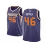 Jersey Herren Damen Ricky Rubio 20 Dario Saric 46 Aron Baynes Schwarz Weiß Orange Lila individuelle Basketball-Trikots