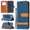 Denim Jeans Canvas Card Wallet Flip Leather Cover Case For iphone 14 13 12 11 Pro Max XS XR 8 7 6S Plus SE2020