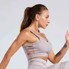 Eigen merk vrouw sporttop stevige sportbeha push-up naadloze top fitness yoga high impact sportbeha gym fitness tops dragen