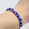 Lucky Hand Eye Strands Beaded Pendant Bracelets Handmade Beads Elastic Bangle Unisex Women Men Fashion Jewelry