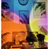 USB Rainbow Sunset Проекционная лампа Светодиодная атмосфера Ночной Легкий Дом Кофейна Крытый Проектор Лампы Наружные декоративные огни