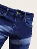 Men's Jeans BoozRey Men Stitching Pants Slim Ripped Feet Clothing Y2k Clothes Korean Fashion Streetwear Trousers