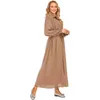 Ubranie etniczne Sukienka muzułmańska moda na Bliski Wschód Eid duabi abaya indyka szata lapowa solidny kolor All Button Slim Long Donsignet
