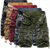 Ontwerp Mannen Zomer Camouflage Militaire Cargo Shorts Bermuda Masculina Jeans Mannelijke Mode Casual Baggy Denim 29-42 210714