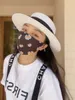 Summer Thin Sunscreen and Dustproof Fashion Printed Mask Ice Cool Breathable Hole Lady Washable 8EYE720