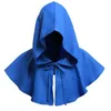 Masques de fête unisexe médiéval gothique capuche Halloween sorcière cape à capuche sorcellerie ordinaire païen Cosplay mascarade