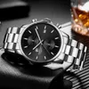 Geparda Męskie zegarki ze stali nierdzewnej Top Marka Luksusowe Sporty Chronograf Kwarcowy Zegarek Mężczyźni Data Relogio Masculino 210517