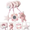 Rattles Mobile To Bed Baby Toys Cute Crib Stroller Spiral Born 0-12 Months Educational Cartoon Animals Soft Infant Rattle Toy Part196m