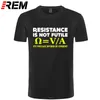 La resistencia no es inútil camiseta nerd electricista ciencia divertido regalo cumpleaños hombres camiseta hombres ropa más tamaño llegada 210324