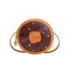 Adoráveis ​​meninas bebê mini moeda bolsa moda meninos crianças ombro pequeno ombro crossbody bolsa de couro infantil filhós fofos bolsas de donuts