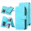 Carteras 2 en 1 Funda para teléfono con billetera para iPhone 6 Plus / 6s Plus, funda protectora de cuero genuino con monedero con cremallera y tarjetero1